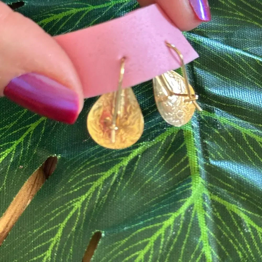 BOGO FREE Teardrop Etched earrings